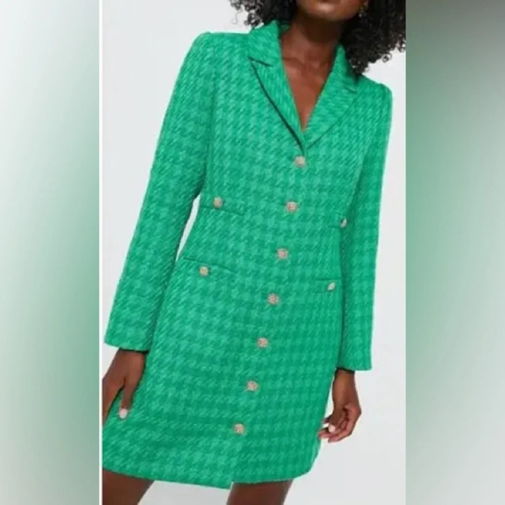 Pomander Place Green Tweed Dress - Picture 3 of 6